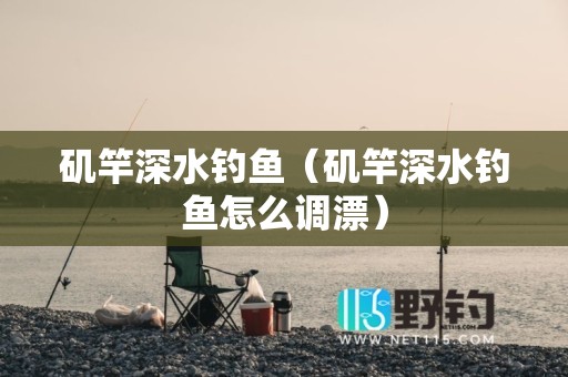 矶竿深水钓鱼（矶竿深水钓鱼怎么调漂）