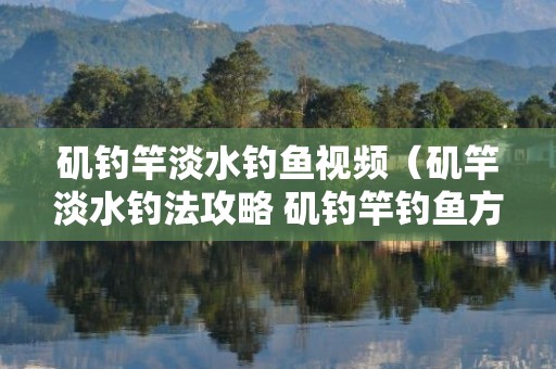 矶钓竿淡水钓鱼视频（矶竿淡水钓法攻略 矶钓竿钓鱼方法）