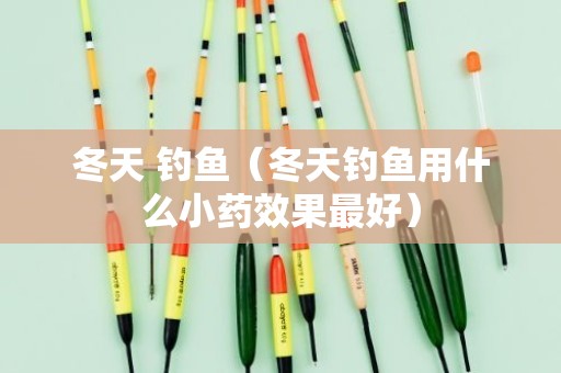 冬天 钓鱼（冬天钓鱼用什么小药效果最好）