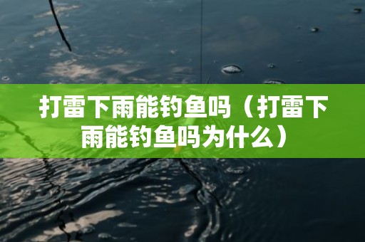 打雷下雨能钓鱼吗（打雷下雨能钓鱼吗为什么）