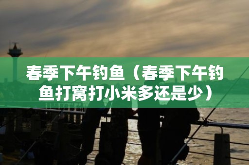春季下午钓鱼（春季下午钓鱼打窝打小米多还是少）