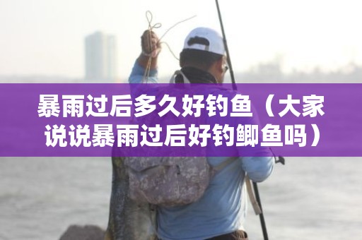 暴雨过后多久好钓鱼（大家说说暴雨过后好钓鲫鱼吗）