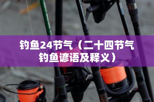 钓鱼24节气（二十四节气钓鱼谚语及释义）