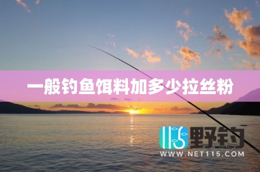 一般钓鱼饵料加多少拉丝粉