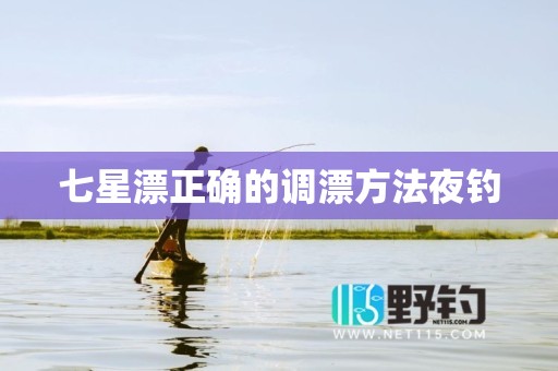 七星漂正确的调漂方法夜钓