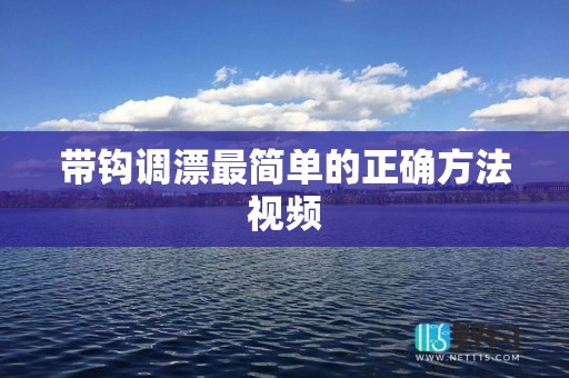 带钩调漂最简单的正确方法视频