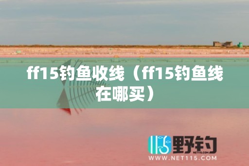 ff15钓鱼收线（ff15钓鱼线在哪买）