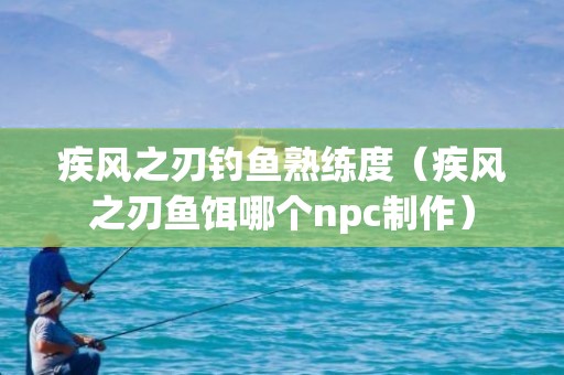 疾风之刃钓鱼熟练度（疾风之刃鱼饵哪个npc制作）