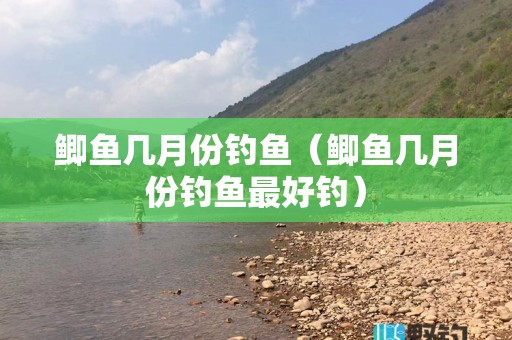 鲫鱼几月份钓鱼（鲫鱼几月份钓鱼最好钓）