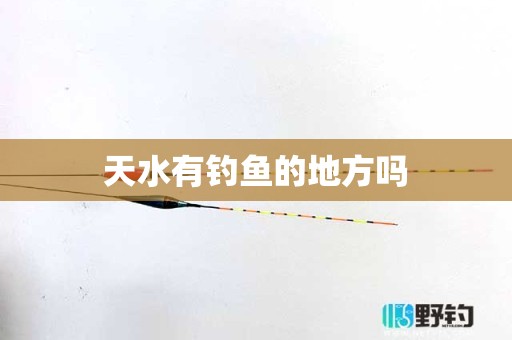 天水有钓鱼的地方吗