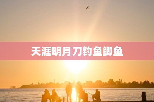 天涯明月刀钓鱼鲫鱼