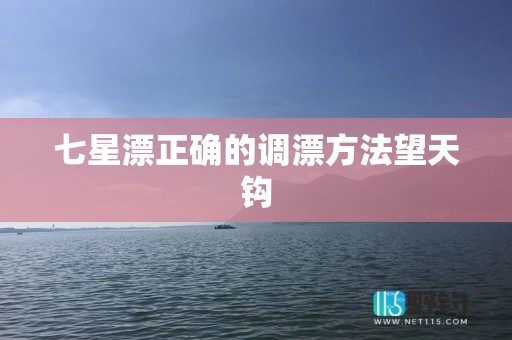 七星漂正确的调漂方法望天钩