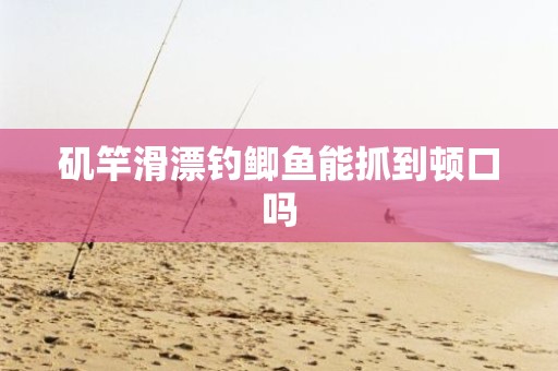矶竿滑漂钓鲫鱼能抓到顿口吗