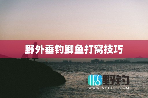 野外垂钓鲫鱼打窝技巧