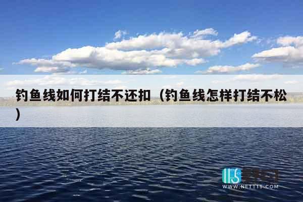 钓鱼线如何打结不还扣（钓鱼线怎样打结不松）