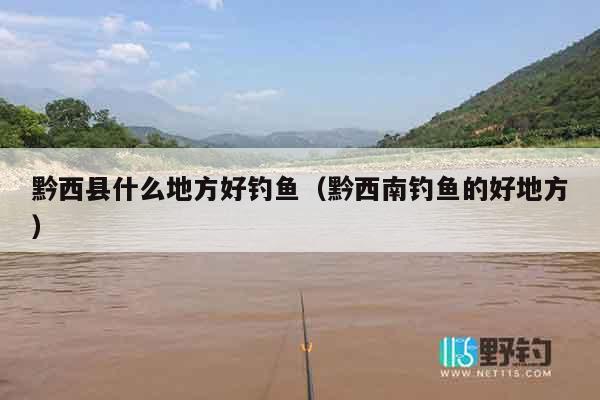 黔西县什么地方好钓鱼（黔西南钓鱼的好地方）