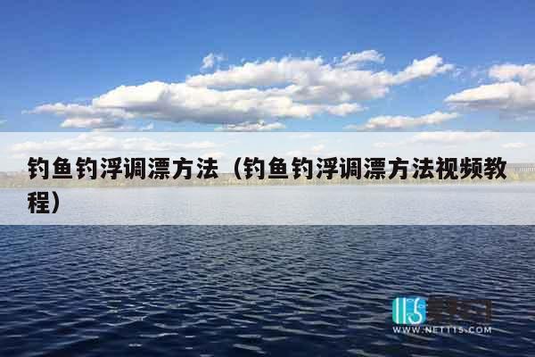 钓鱼钓浮调漂方法（钓鱼钓浮调漂方法视频教程）