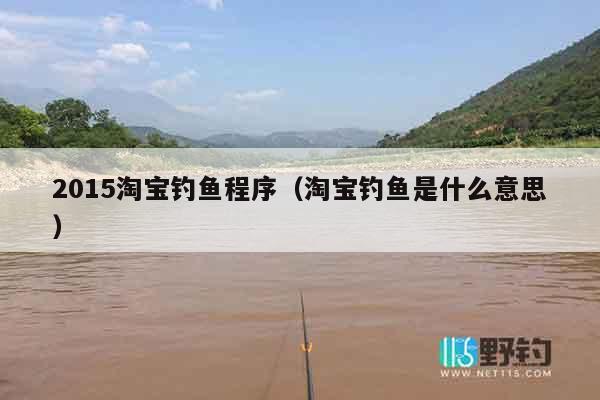 2015淘宝钓鱼程序（淘宝钓鱼是什么意思）