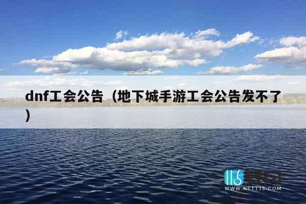 dnf工会公告（地下城手游工会公告发不了）