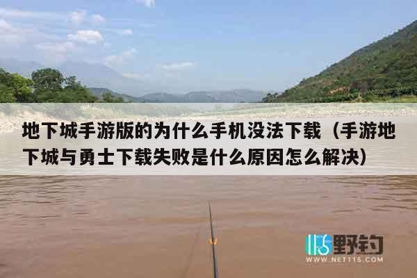 地下城手游版的为什么手机没法下载（手游地下城与勇士下载失败是什么原因怎么解决）