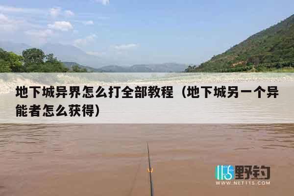 地下城异界怎么打全部教程（地下城另一个异能者怎么获得）