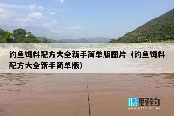 钓鱼饵料配方大全新手简单版图片（钓鱼饵料配方大全新手简单版）