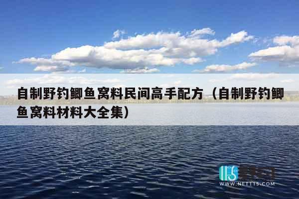 自制野钓鲫鱼窝料民间高手配方（自制野钓鲫鱼窝料材料大全集）