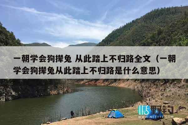 一朝学会狗撵兔 从此踏上不归路全文（一朝学会狗撵兔从此踏上不归路是什么意思）