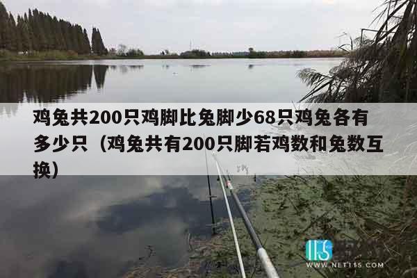 鸡兔共200只鸡脚比兔脚少68只鸡兔各有多少只（鸡兔共有200只脚若鸡数和兔数互换）